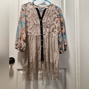 Gimmicks by BKE - Bohemiam Button Up Blouse